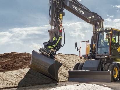volvo attachment wheel excavator